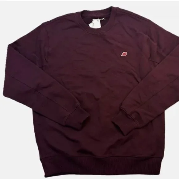 New Balance Men's MADE in USA Core Crewneck Sweatshirt MT21541NBY NB BURGUNDY